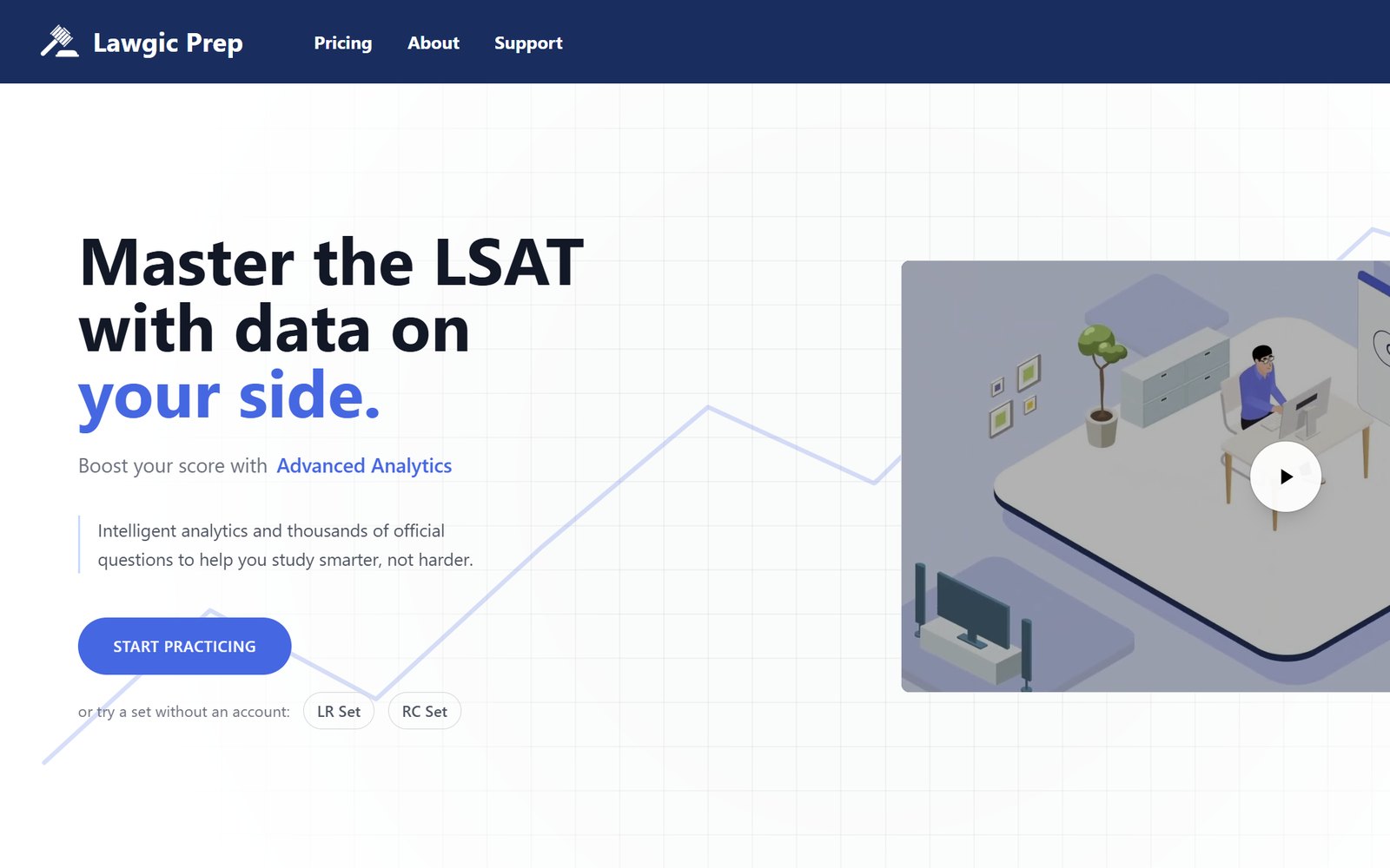 Lawgic Prep landing page